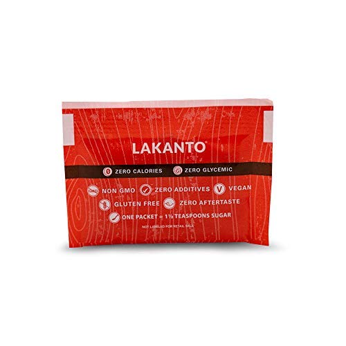 Lakanto Golden Monk Fruit Sweetener With Erythritol Packets - Raw Cane Sugar Replacement, Zero Net Carbs, Zero Calorie, Sweeten