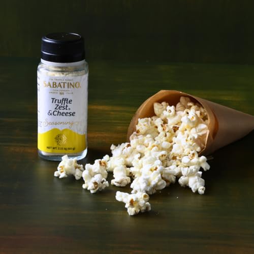 Sabatino Tartufi Truffle Zest Seasoning, Truffle & Cheese, The Original All Natural Gourmet Truffle Powder, Vegetarian Friendly, Black Truffle, Low Carb, 2.11 Oz