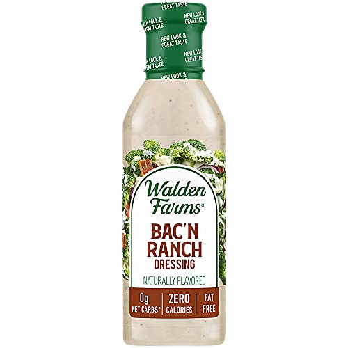 Walden Farms Bacon Ranch Dressing, Sugar Free, Calorie Free, Fat Free, Carb Free, Gluten Free, 12 oz