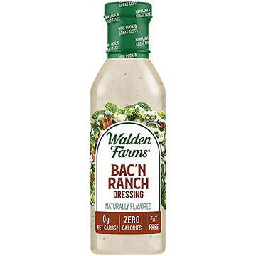 Walden Farms Bacon Ranch Dressing, Sugar Free, Calorie Free, Fat Free, Carb Free, Gluten Free, 12 oz