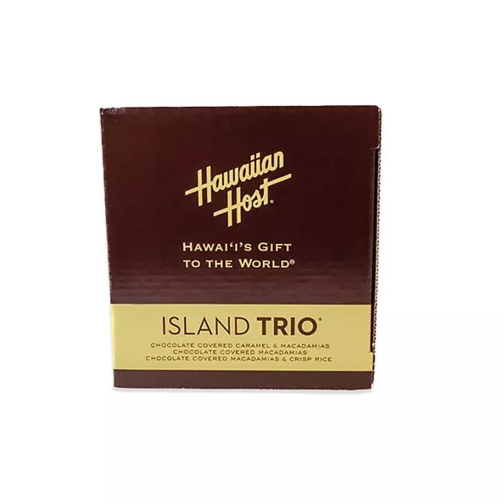 Hawaiian Host Island Trio Chocolate & Macadamia Pack - 3 Piece Set of Delicious Treats