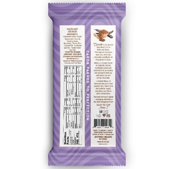 Missy Js Organic Carob Bars, Vegan, Gluten-Free, 3 Oz (6 Pack)