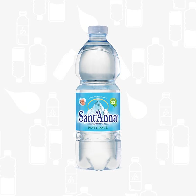 Acqua SantAnna Still Mineral Water, 16.9 Fl Oz Bottles (6-Pack), Sodium-Free, Nitrate-Free, BPA-Free
