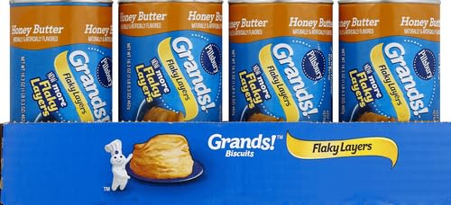 Pillsbury Grands! Flaky Layers Honey Butter Biscuits, 8 Ct, 16.3 oz
