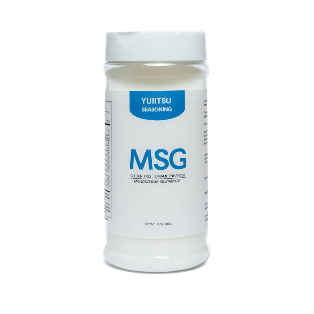 Yuiitsu 12 Oz Msg Seasoning Monosodium Glutamate, Gluten-Free Plant Based Umami Flavor Enhancer, Enhance Flavor Of Poultry, Beef