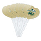 GRAPHICS & MORE Cupcake Picks Set of 6, Acrylic, Jacksonville University Heart Logo, One Size