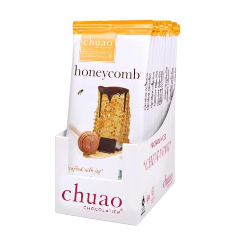 Chuao Chocolatier Honeycomb Gourmet Dark Chocolate Bars | No Preservatives | For Gift Baskets, Christmas, Birthday| 12 Ct