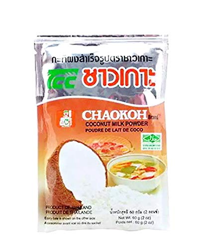 Coconut Milk Powder Mix Unsweetened 2 Oz. (60 g.) Each (Pack of 5) Chao koh