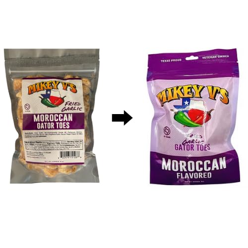 Mikey Vs Deep Fried Garlic Snacks, Moroccan Gator Toes, 3.9oz, Pack of 1