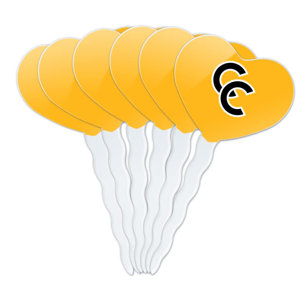 GRAPHICS & MORE Cupcake Picks Set of 6 Acrylic Heart Toppers One Size Colorado College Model CUPCAKE.HEART.CLCCCL.Z008774