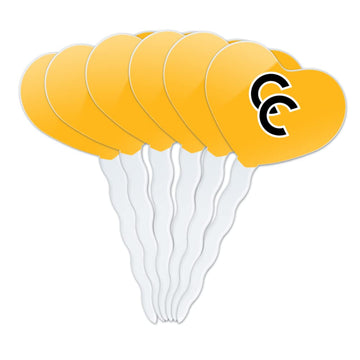 GRAPHICS & MORE Cupcake Picks Set of 6 Acrylic Heart Toppers One Size Colorado College Model CUPCAKE.HEART.CLCCCL.Z008774