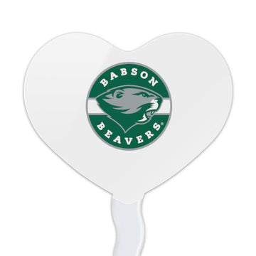 GRAPHICS & MORE Cupcake Picks Set of 6, Acrylic, Babson College Heart Design, One Size
