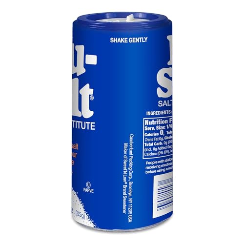 NU-SALT Sodium-Free Salt Substitute, 3oz Shaker Bottle, White, Model 01710714