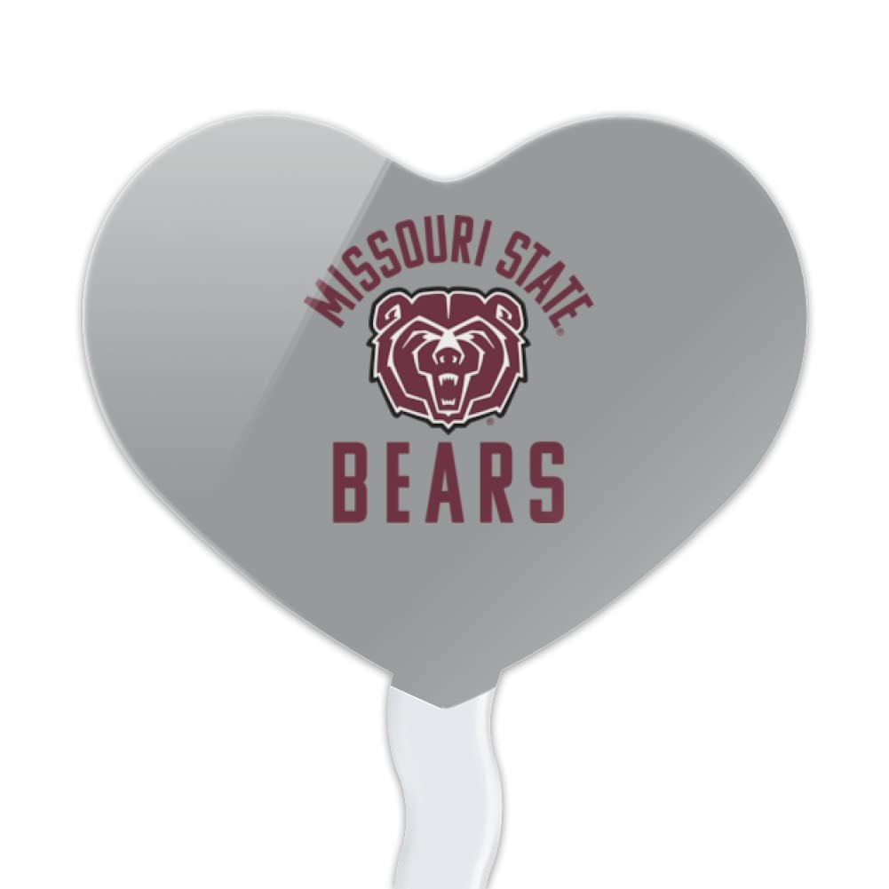 GRAPHICS & MORE Cupcake Picks Set of 6, Acrylic, Missouri State University, One Size, Heart Decoration