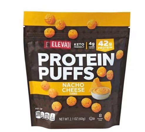 Generic Keto Nacho Cheese Protein Puffs, High Protein Low Carb Snack, 2.1 oz