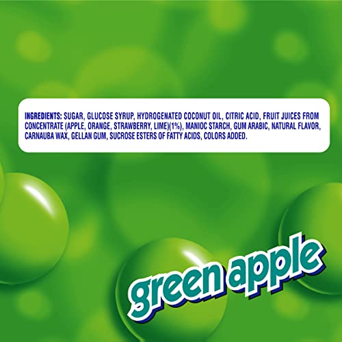Mentos Chewy Mint Candy Roll, Green Apple, Bulk, Party, Non Melting, 1.32 Ounce/14 Pieces (Pack Of 15)