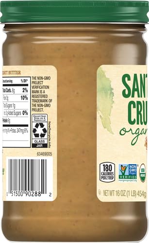 Santa Cruz Organic - Peanut Butter Organic Dark Roast Creamy - Case Of 6-16 Ounce