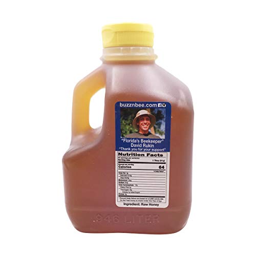 Buzzn Bee Raw Wildflower Honey, Unfiltered & Unpasteurized, 48 Ounce, 3 Pound Pack