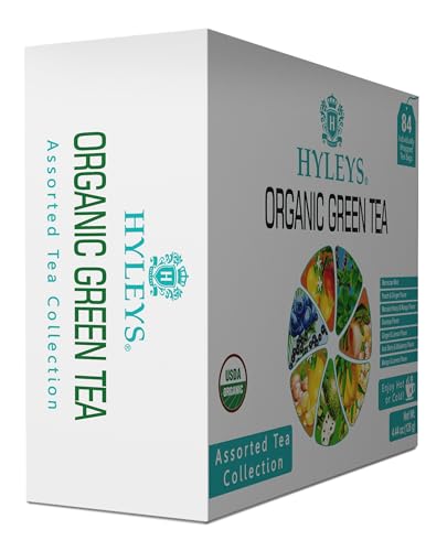 Hyleys Organic Green Tea 7 Assorted Flavors - 84 Tea Bags