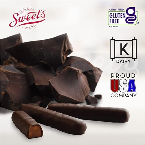 Sweet Candy Company Dark Chocolate Fruit Flavored Sticks - Gourmet Chocolate Covered Sticks, Orange And Blueberry, Gift Idea For