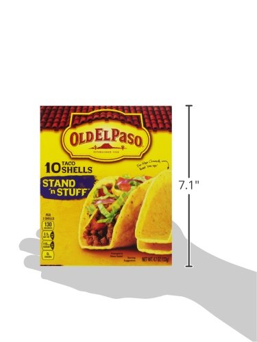 Old El Paso Stand N Stuff Taco Shells, Gluten Free, Meal Prep, 10 Ct, 4.7 oz
