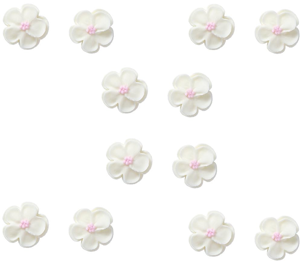 O'Creme Pansy Royal Icing Sugar Flower 1 Inch - for Cake Decorating - Decorations for Cakes, Cupcake Toppers - Birthday, Wedding