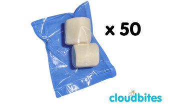 Cloudbites Individually Wrapped Marshmallows | Cylinder 1'' | 50 X 2 Sets (100 Units) | Great For S'Mores Or Snacks (Cylinder)