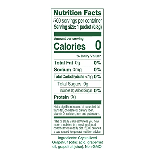 TRUE GRAPEFRUIT Water Enhancer/ Flavor Packets Made with Real Grapefruit, Bulk Pack | Zero Calorie Unsweetened |For Bottled Wate
