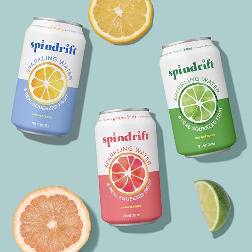 Spindrift Sparkling Water, Raspberry Lime, 12 Fl Oz Cans, Pack of 24, 9 Calories per Can