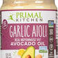 Primal Kitchen Garlic Aioli Mayo made with Avocado Oil, Whole30 Approved, Certified Paleo, and Keto Certified, 12 Ounces