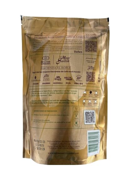 MESA DE LOS SANTOS Premium Colombian Whole Bean Coffee, Medium Roast, Organic, 16 Ounce Bag