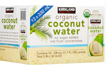 Kirkland Signature Organic Coconut Water, 11.1 oz (Pack of 12) - Refreshing Natural Hydration, Non-GMO, Vegan, Gluten-Free