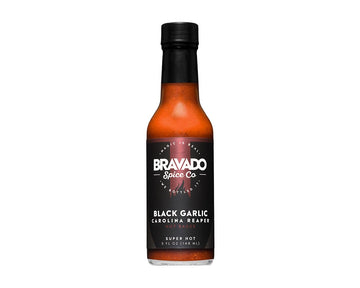 Black Garlic And Carolina Reaper Hot Sauce By Bravado Spice Featured On Hot Ones Gluten Free, Vegan, Low Carb, Paleo All Natural 5 Oz Bottle Award Winning Gourmet Hot Sauce