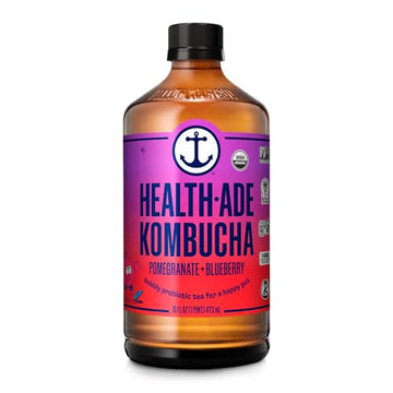 Health-Ade Kombucha Tea Organic Drink, Fermented Tea With Living Probiotics, Detoxifying Acids, Supports Gut Health, Non-Gmo, Ve