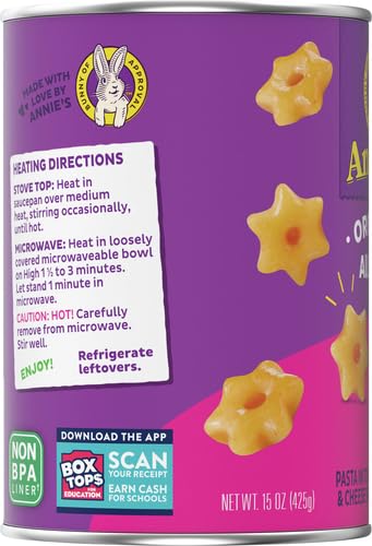 Annie's Organic All Stars, Canned Pasta in Tomato and Cheese Sauce, 15 oz