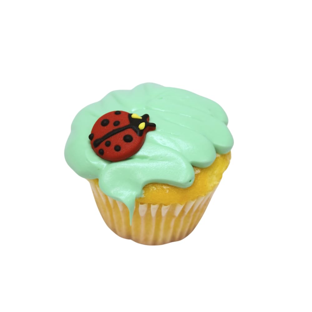 Oasis Supply Sugar Decorations, Lady-Bugs Sugar Decorations, 24 Count