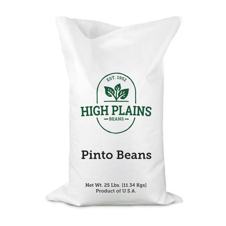High Plains Pinto Beans | 25 Pound Bag | Farm-Fresh Pinto Beans | Non-GMO Verified | High Protein & Fiber Source | Dry Beans | Directly Sourced from Local Farmers