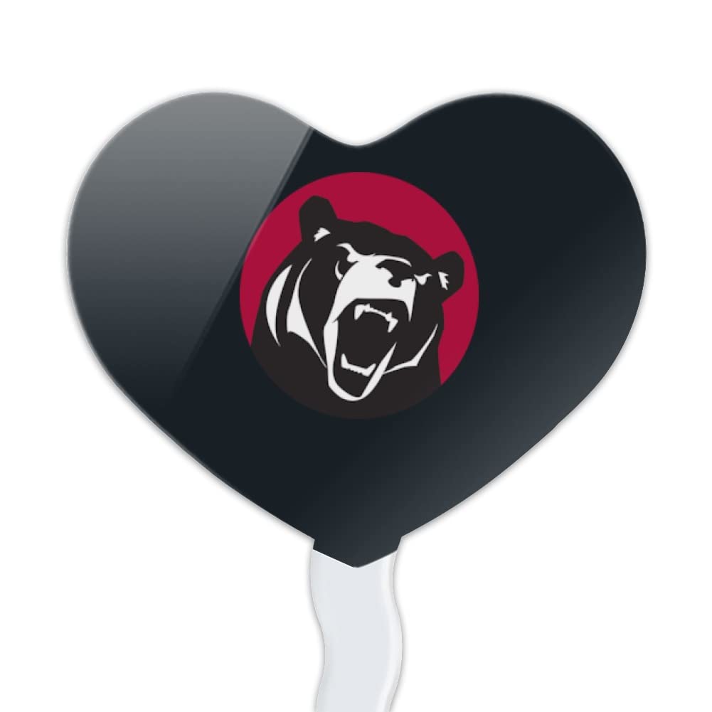 GRAPHICS & MORE Acrylic Cupcake Picks Set of 6 - Lenoir-Rhyne University Heart Love Decoration Toppers