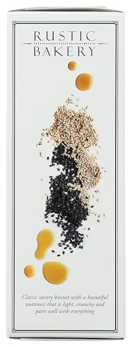 RUSTIC BAKERY Black & White Sesame Savory Biscuits, 4 OZ