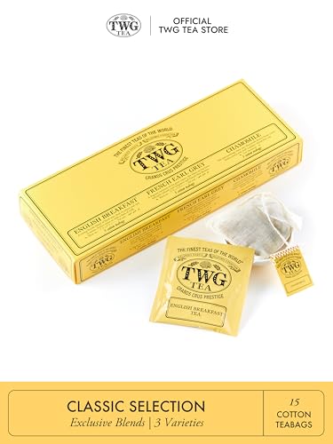 Twg Tea | Moon & Sky S | 3 Varieties | Limited Availability Tea Blends | 15 Hand Sewn Cotton Teabags | Gift Set