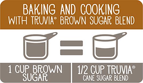 Truvia Brown Sugar Blend, Stevia & Brown Sugar Sweetener, 18 oz Bag - Natural Sugar Substitute, Brown Color