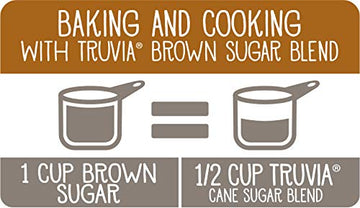 Truvia Brown Sugar Blend, Stevia & Brown Sugar Sweetener, 18 oz Bag - Natural Sugar Substitute, Brown Color