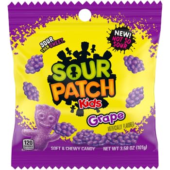 SourPatch Kids Grape, 3.58 Ounce Bags (Pack of 1)