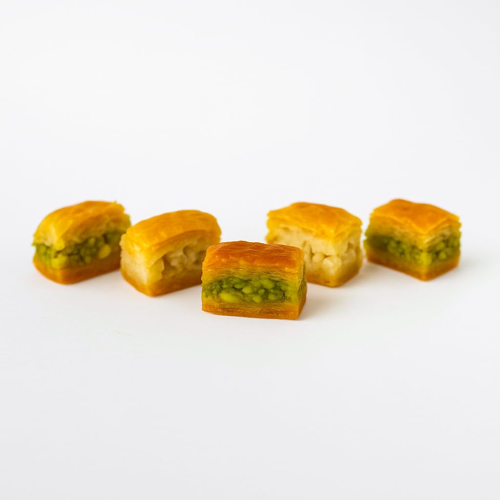 ANDY ANAND CHOCOLATIER Sugar Free Baklava - 26 Pcs, Nutty Layers, 8.8 Oz