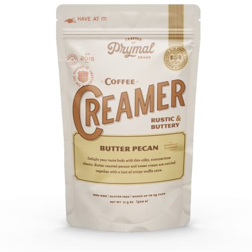 Prymal Coffee Creamer - Keto  Sugar Free  Non Dairy  Low Carb (Butter Pecan) Non Refrigerated Powder With Mct Oil 11.3Oz Bag