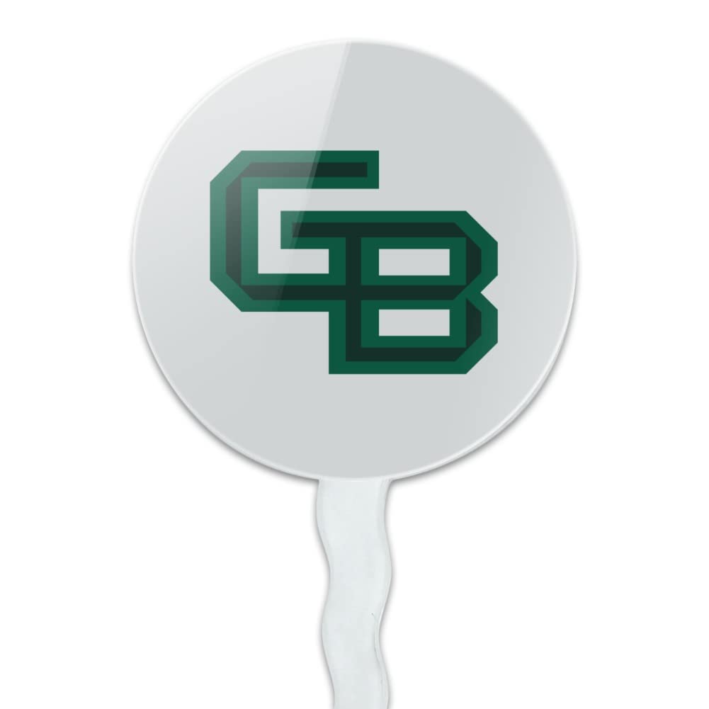 University Of Wisconsin - Green Bay Secondary Logo Cupcake Picks Toppers Decoration Set Of 6