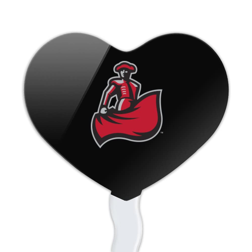 GRAPHICS & MORE Cupcake Picks Set of 6 - Acrylic Heart Decoration - Cal State Northridge - One Size