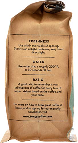 Tony'S Coffee Organic Upland Whole Bean, 12 Oz