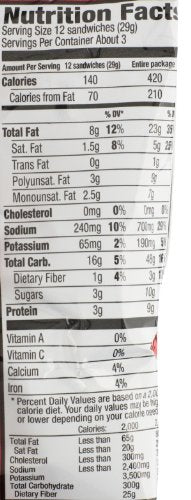 Nabisco Ritz Bits Peanut Butter, 3-Ounces (Pack Of 12)