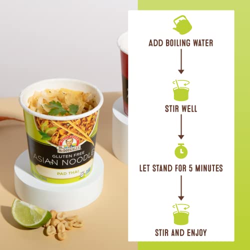 Dr. Mcdougall'S Pad Thai Noodles - Asian Noodles - Gluten Free And Vegan Ramen Noodles - Instant Ramen Noodle Cups - Vegetarian